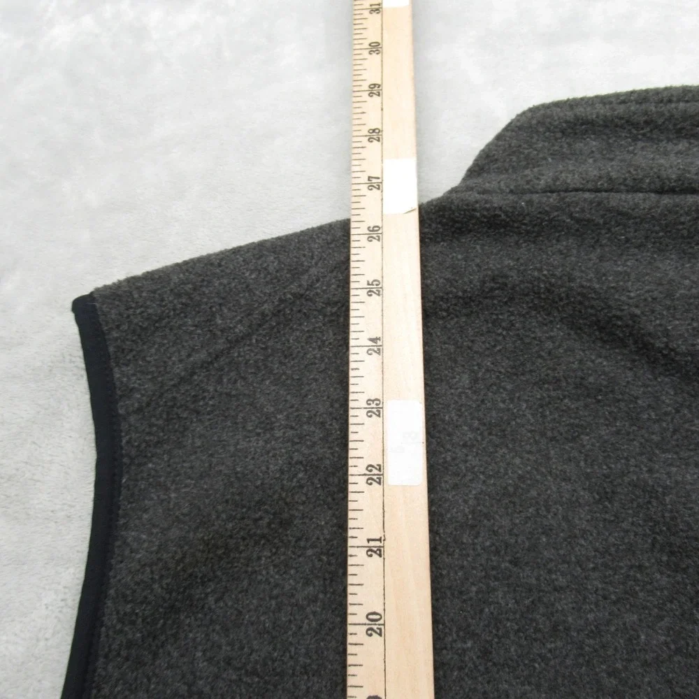 The North Face Vest Mens Large Gray Pockets‎ Soft Fleece Full Zip USA Made VTG
